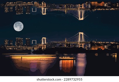 ciudad con luces de noche