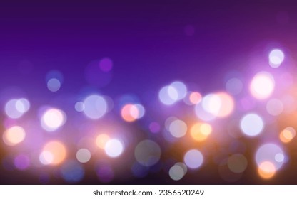 City lights of night bokeh abstract background, Vector eps 10 illustration bokeh particles, Background decoration
