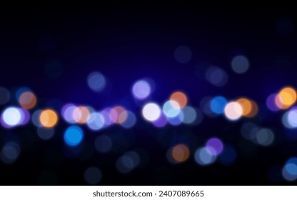 City lights of night bokeh abstract backgrounds, Vector eps 10 illustration bokeh particles, Backgrounds decoration