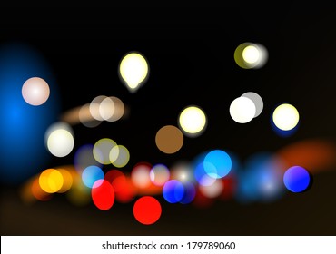 City lights. Vector eps 10
