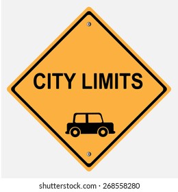 CITY LIMITS REDUCE SPEED TRAFFIC   SIGN