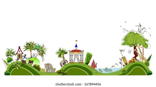 city line collection Zoo illustration