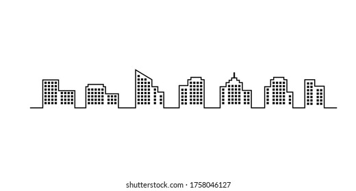 City line icon background simple design