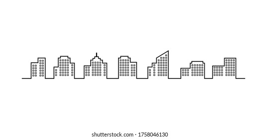 City line icon background simple design