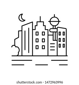 City line icon. Element of landscapes illustration icon. Signs and symbol icon for websites, web design, mobile app, UI, UX
