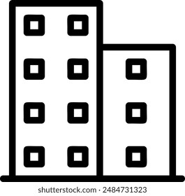 City Line Icon Illustration Vektorgrafik
