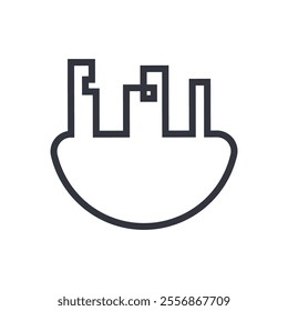 City Line Logo Vector Icon Template Illustration