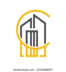 City Line Logo Vector Icon Template Illustration