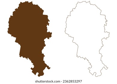 City of Lismore (Commonwealth of Australia, New South Wales, NSW) map vector illustration, scribble sketch Lismore map