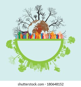 city living concept. and ECO concept