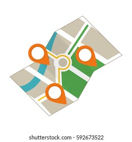 City location map icon vector illustration graphic design