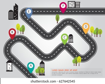 Stadtstandort Straßenübersicht Grafik