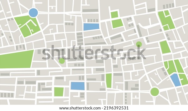 City location vector illustration. Detailed top view.\
Location and navigation services concept. City Urban Streets Roads\
Abstract Map