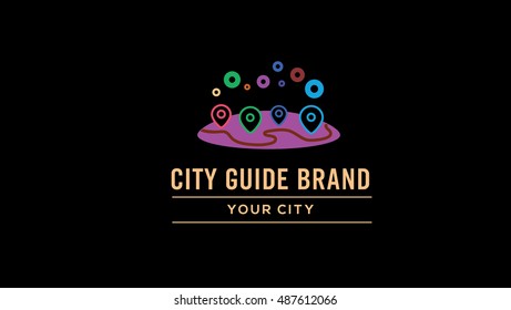 City location vector logo template