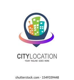City locator design vector template,  Gps icon design vector. Simple clean design Gps locator logo vector.