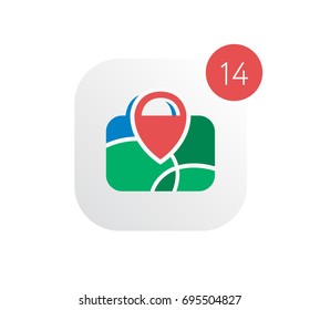 City locator design vector template. Pin maps symbol vector . Gps icon design vector. Simple clean design Gps locator logo vector.