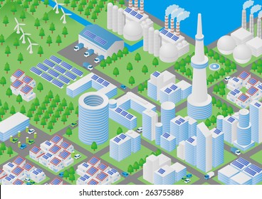 City and Logistics illustration