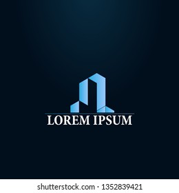 city logo company or logo for real estate company. apartment buildings.
