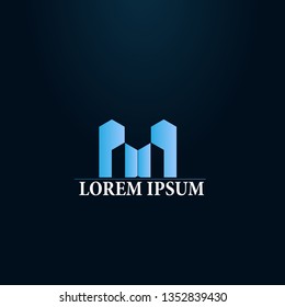 city logo company or logo for real estate company. apartment buildings.