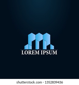 city logo company or logo for real estate company. apartment buildings.
