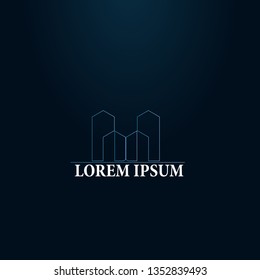 city logo company or logo for real estate company. apartment buildings.