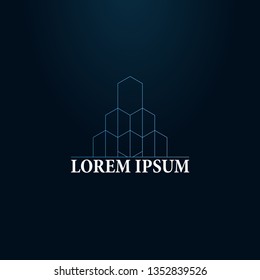 city logo company or logo for real estate company. apartment buildings.