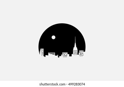 City logo design. Buildings logo. Creative city logo