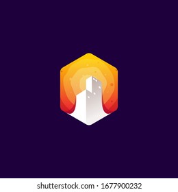 city logo design vector illustration