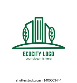 City logo. Eco-friendly city vector.