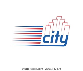 Logotipo de la ciudad para la contratación general, los servicios inmobiliarios y de construcción