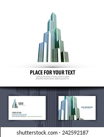 city. logo, icon, emblem, template, business card