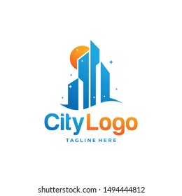 city logo icon vector isolated