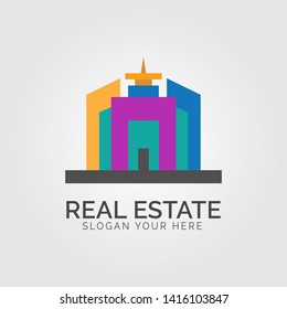 city logo vector with colorful