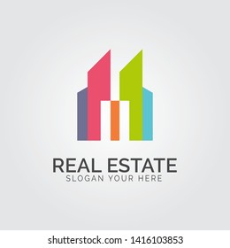 city logo vector with colorful