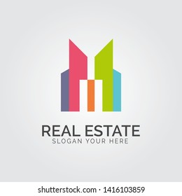 city logo vector with colorful