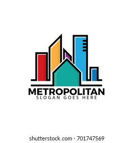 city logo vector with colorful