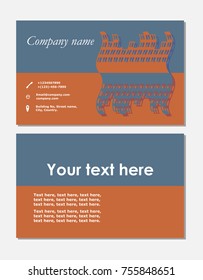 City logo vector illustration of a visit card with telephone, email and location icons. 