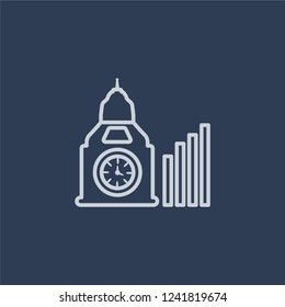 City of London icon. City of London linear design concept from City of London collection. Simple element vector illustration on dark blue background.