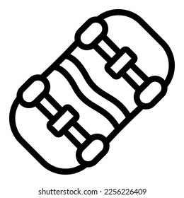 City-Longboard-Symbol-Umrandungsvektor. Skate-Design. Deck-Aktivität