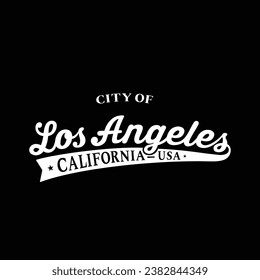 City of Los Angeles lettering design. Los Angeles, California typography design. Vector and illustration.