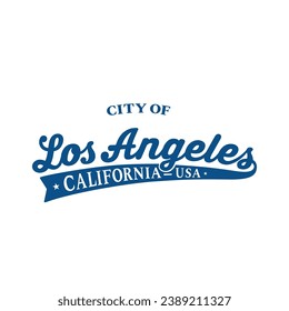 City of Los Angeles lettering design. Los Angeles, California typography design. Vector and illustration.