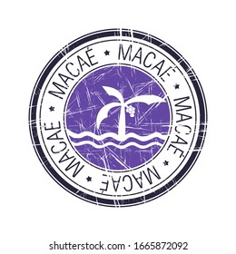 City of Macae, Brazil postal rubber stamp, vector object over white background
