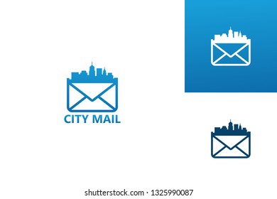 City Mail Logo Template Design Vector, Emblem, Design Concept, Creative Symbol, Icon