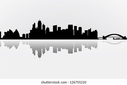 City Manhattan panorama, vector