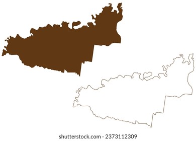 City of Manningham (Commonwealth of Australia, Victoria state, Vic) map vector illustration, scribble sketch Manningham map