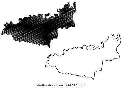 City of Manningham (Commonwealth of Australia, Victoria state, Vic) map vector illustration, scribble sketch Manningham map