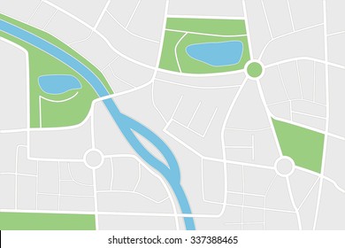 City map. Abstract town plan. Vector illustration