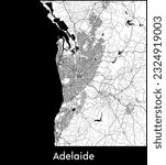 City Map Adelaide Australia vector illustration