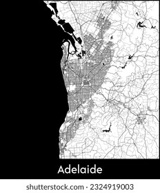 City Map Adelaide Australia vector illustration