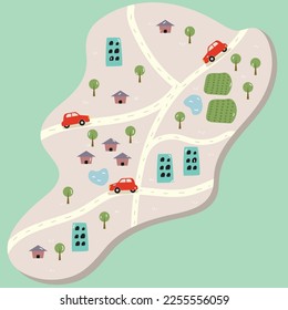 city map for any kind of digital info graphics and print publication.
